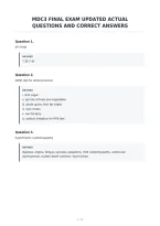 Mdc3 Final Exam Updated Actual&NewLine;Questions And Correct Answers