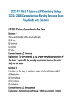2025 ATI TEAS 7 Science A&P Chemistry Biology 2025&sol; 2026 Comprehensive Nursing Entrance Exam Prep Guide with Solutions