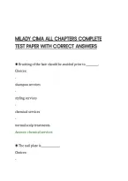 Milady Cima All Chapters Complete&NewLine;Test Paper With Correct Answers