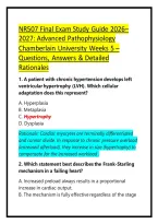 NR507 Final Exam Study Guide 2026&ndash;2027&colon; Advanced Pathophysiology Chamberlain University Weeks 5 &ndash; Questions&comma; Answers & Detailed Rationales