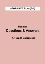 ASWB LMSW Masters Exam &vert; Full Exam Questions & Answers &vert; Latest &vert; Grade A&plus; &vert; 2026&sol;2027