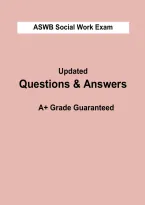 ASWB Social Work Licensing Exam &vert; Practice Questions & Verified Answers &vert; Latest &vert; Grade A&plus; &vert; 2026&sol;2027