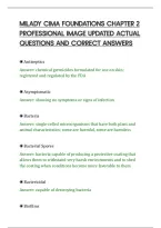 Milady Cima Foundations Chapter 2&NewLine;Professional Image Updated Actual&NewLine;Questions And Correct Answers