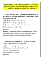Chamberlain NR 509 &mdash; Advanced Physical Assessment &NewLine;Practice Questions and Clinical Scenarios &vert; Questions & &NewLine;Answers Plus Rationales&vert; Instant Pdf Download