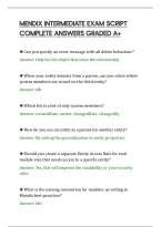 Mendix Intermediate Exam Script&NewLine;Complete Answers Graded A&plus;