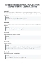 Mendix Intermediate Latest Actual Exam With&NewLine;Verified Questions & Correct Answers