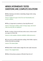 Mendix Intermediate Tested&NewLine;Questions And Complete Solutions&NewLine;
