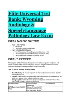 Elite Universal Test Bank&colon; Wyoming Audiology & Speech-Language Pathology Law Exam &vert; 2026&sol;2027 Edition &vert; Q&A with Rationales