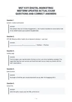 Mgt 6311 &lpar;Digital Marketing&rpar;&NewLine;Midterm Updated Actual Exam&NewLine;Questions And Correct Answers&NewLine;