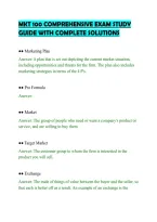 Mkt 100 Comprehensive Exam Study Guide With Complete Solutions