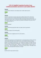 CON 237 Simplified Acquisition Procedures Exam&NewLine;Verified Exam Questions and Answers Latest update 2026&sol;2027
