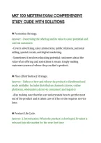 Mkt 100 Final Exam Comprehensive Study&NewLine;Guide With Solutions