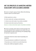 Mkt 100 Principles Of Marketing Midterm&NewLine;Exam Script With Accurate Answers
