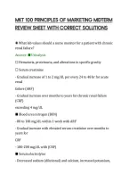 Mkt 100 Principles Of Marketing Midterm&NewLine;Review Sheet With Correct Solutions
