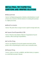 Mkt315 Final Test Paper Full&NewLine;Questions And Verified Solutions