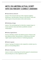 Mktg 396 Midterm Actual Script&NewLine;With 100 Percent Correct Answe