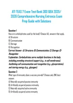 ATI TEAS 7 Exam Test Bank 300 Q&A 2025&sol; 2026 Comprehensive Nursing Entrance Exam Prep Guide with Solutions