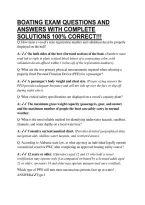 Boating Exam Questions And Answers With Complete Solutions 100&percnt; Correct&excl;&excl;&excl;