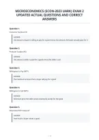 Microeconomics &lpar;Econ-2023 Uark&rpar; Exam 2&NewLine;Updated Actual Questions And Correct&NewLine;Answers&NewLine;