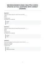Microeconomics Exam 2 Multiple Choice&NewLine;Updated Actual Questions With Correct&NewLine;Answers&NewLine;