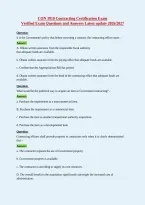 CON 3910 Contracting Certification Exam&NewLine;Verified Exam Questions and Answers Latest update 2026&sol;2027