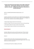 Google Cloud Professional Data Engineer Exam 2026&colon; Certification&NewLine;Practice Test &mdash; Data Ingestion&comma; Storage&comma; Processing&comma; Analytics&comma;&NewLine;Pipelines & Security &mdash; Multiple-Choice Questions with Answers &&NewLine;Detailed Rationales