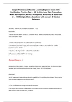 Google Professional Machine Learning Engineer Exam 2026&colon;&NewLine;Certification Practice Test &mdash; ML Architecture&comma; Data Preparation&comma;&NewLine;Model Development&comma; MLOps&comma; Deployment&comma; Monitoring & Generative&NewLine;AI &mdash; 190 Multiple-Choice Questions with Answers & Detailed&NewLine;Rational