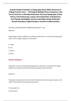 Graphic Design Principles & Typography Exam 2026&colon; University &&NewLine;College Practice Test &mdash; 190 Original Multiple-Choice Questions with&NewLine;Correct Answers & Detailed Rationales Covering Typography&comma; Colour&NewLine;Theory&comma; Visual Hierarchy&comma; Layout and Composition&comma; Grid 