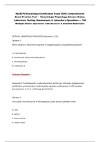 H&lpar;ASCP&rpar; Hematology Certification Exam 2026&colon; Comprehensive&NewLine;Board Practice Test &mdash; Hematologic Physiology&comma; Disease States&comma;&NewLine;Laboratory Testing&comma; Haemostasis & Laboratory Operations &mdash; 190&NewLine;Multiple-Choice Questions with Answers & Detailed Rationales&NewLine;