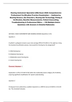 Hearing Instrument Specialist &lpar;HIS&rpar; Exam 2026&colon; Comprehensive&NewLine;Professional Certification Practice Examination &mdash; Audiometry&comma;&NewLine;Hearing Science&comma; Ear Disorders&comma; Hearing Aid Technology&comma; Fitting &&NewLine;Verification&comma; Real-Ear Measurements&comma; Patient Counselling&comma;&NewLine;Trou