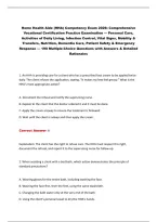 Home Health Aide &lpar;HHA&rpar; Competency Exam 2026&colon; Comprehensive&NewLine;Vocational Certification Practice Examination &mdash; Personal Care&comma;&NewLine;Activities of Daily Living&comma; Infection Control&comma; Vital Signs&comma; Mobility &&NewLine;Transfers&comma; Nutrition&comma; Dementia Care&comma; Patient Safety & Emerg