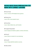 Mlpao Mock Exam Preparation Test&NewLine;Bank With Correct Answers