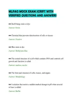 Mlpao Mock Exam Script With&NewLine;Verified Questions And Answers