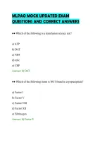 Mlpao Mock Updated Exam&NewLine;Questions And Correct Answers