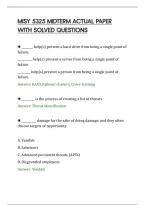 Misy 5325 Midterm Actual Paper&NewLine;With Solved Questions&NewLine;