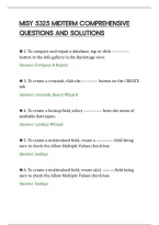Misy 5325 Midterm Comprehensive&NewLine;Questions And Solutions&NewLine;