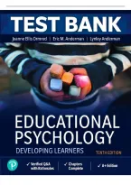 Educational Psychology&colon; Developing Learners&comma; 10th Edition by Jeanne Ellis Ormrod Test Bank&comma; Questions and Answers &lpar;All Chapters 1-15&rpar; 