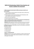 NURS 231 Pathophysiology&colon; Module 9 Exam Questions and Answers&vert; Updated&vert; Pass Guaranteed