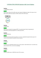 CONTRACTING DOMAIN Questions with Correct Solutions