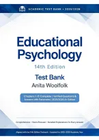 Educational Psychology&comma; 14th edition by Anita Woolfolk Test Bank - Questions and Answers&comma; All Chapters 1-15 Complete