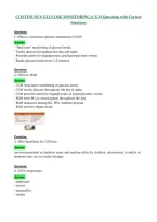 CONTINUOUS GLUCOSE MONITORING &lpar;CGM E801A602 Questions with Correct Solutions