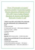 Chem 219 principles of organic chemistry module 8 Exam latest update Practice Questions &lpar;Original&rpar; EXAM 2026&ndash;2027 Latest Update Original Questions & Answers with Detailed Rationales Graded A&plus;&period;pdf