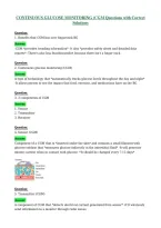 CONTINUOUS GLUCOSE MONITORING &lpar;CGM Questions with Correct Solutions