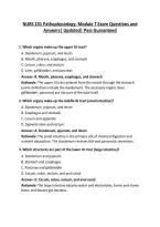 NURS 231 Pathophysiology&colon; Module 7 Exam Questions and Answers&vert; Updated&vert; Pass Guaranteed