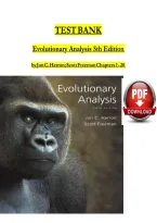 TEST BANK &NewLine;Evolutionary Analysis 5th Edition &NewLine;by Jon C&period; Herron&semi; Scott Freeman Chapters 1 - 20 &NewLine;