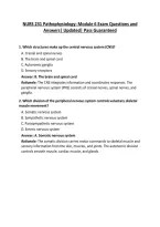 NURS 231 Pathophysiology&colon; Module 6 Exam Questions and Answers&vert; Updated&vert; Pass Guaranteed