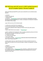 MNT RD Exam with All Correct & 100&percnt; Verified Answers &vert;Actual Complete Update &vert;Already Graded A&plus;