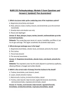 NURS 231 Pathophysiology&colon; Module 5 Exam Questions and Answers&vert; Updated&vert; Pass Guaranteed
