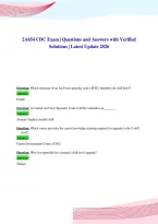 2A654 CDC Exam Updated Actual Questions And Verified Answers 