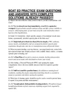 Boat Ed Practice Exam Questions And Answers With Complete Solutions Already Passed&excl;&excl;&excl;